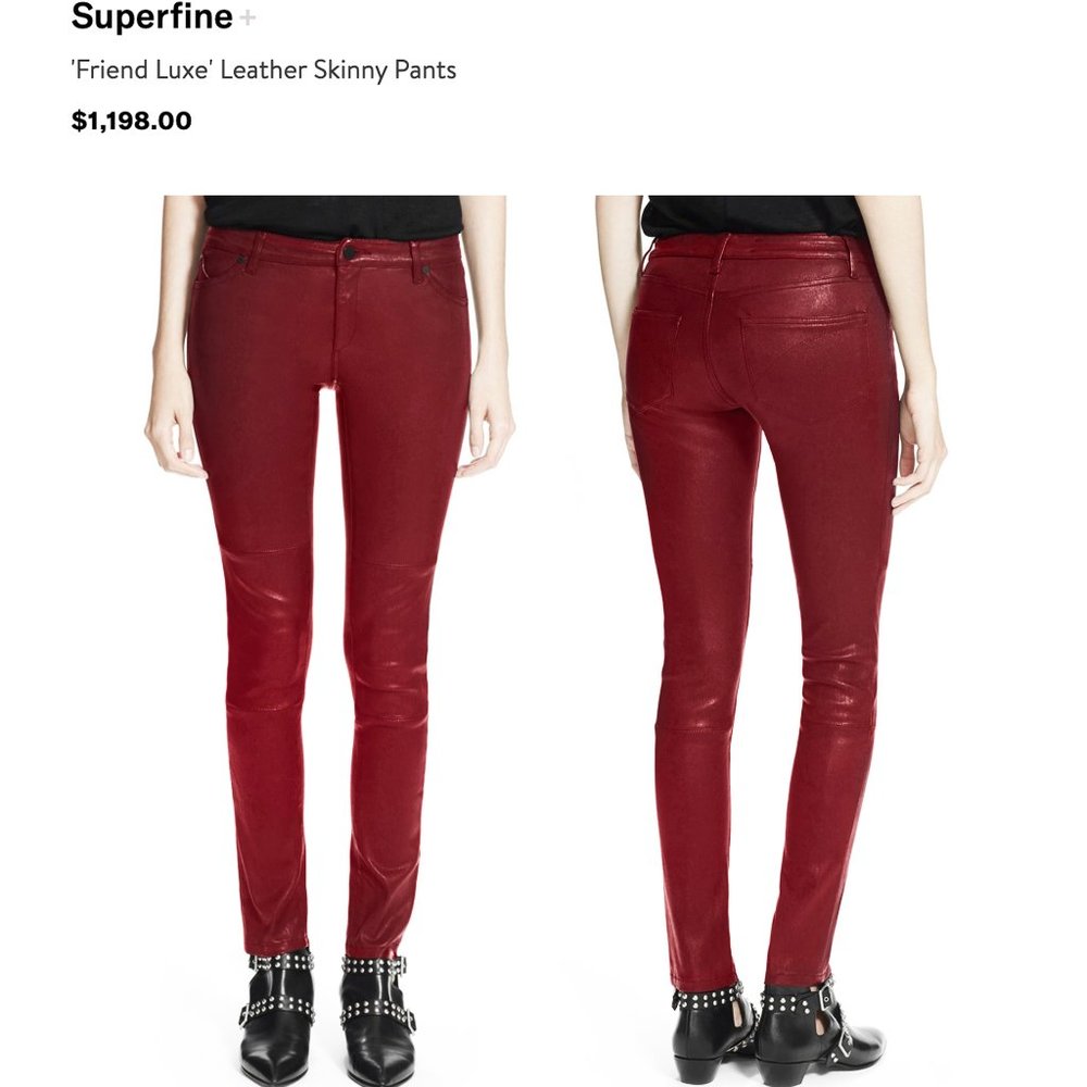 SUPERFINE 'Friend Luxe' Leather Skinny Pants
